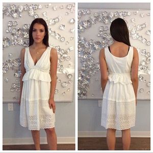 Macy's Mykonos white lace dress NWT  size XS
